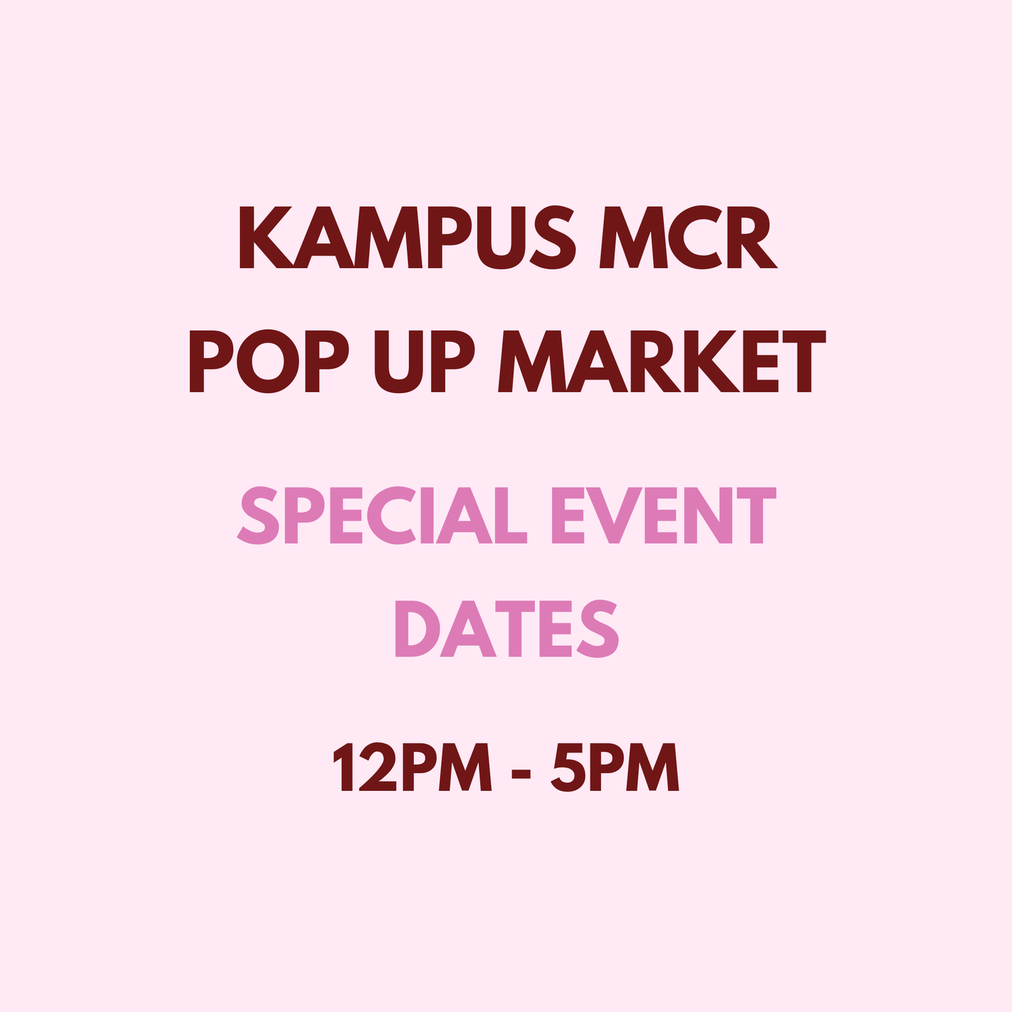 Kampus MCR Pop Up Market